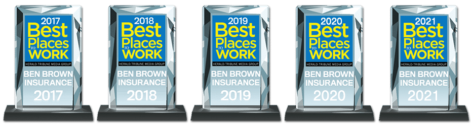 Ben Brown Insurance Sarasota Herald Tribune Best Places Awards 2017 2021